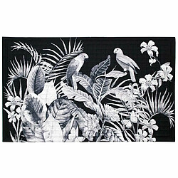 Paris Prix Tapis Relief Imprimé Exotic Paradise 45x75cm Bleu