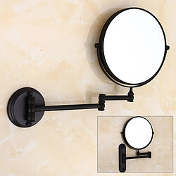 Universal Miroir de salle de bains montage mural 8 pouces laiton loupe huile noire pliant miroir de maquillage miroir de maquillage madame cadeau |(Le noir) pas cher