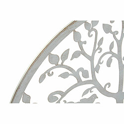 Décoration murale DKD Home Decor Blanc Métal Arbre (2 pcs) (99 x 1 x 99 cm)