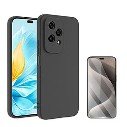 NIS Kit De Film Gel À Couverture Complète Avant + Couverture En Silicone Flexible Compatible Avec Honor 200 Lite - Noir