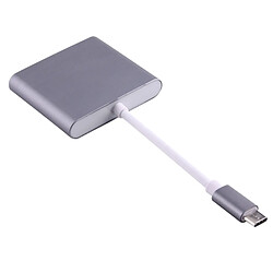 Avis Wewoo Câble gris pour Macbook 12 / Chromebook Pixel 2015 USB-C / Type-C 3.1 Mâle à USB 3.1 Type-C Femelle & HDMI & Adaptateur USB 3.0