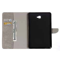 Acheter Wewoo Housse Étui gris pour Samsung Galaxy Tab A 10.1 2016 / P580 simple style en cuir flip horizontal avec titulaire et fentes cartes porte-monnaie