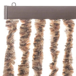 Avis vidaXL Rideau anti-mouches beige et marron foncé 56x185 cm chenille