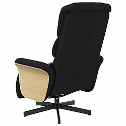 Maison Chic Fauteuil inclinable,Fauteuil luxe de relaxation de massage avec repose-pieds noir tissu -MN39876 pas cher