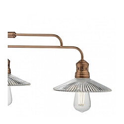 Luminaire Center Suspension Adeline cuivre et verre 3 ampoules