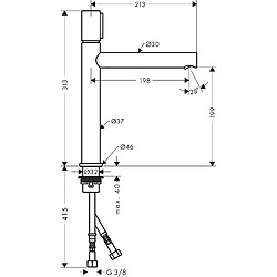 Avis Axor Uno Select, confort-Hauteur 200 mm, mitigeur de lavabo sans bonde Chromé