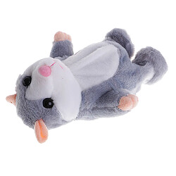 parler marcher hamster souris animal de compagnie en peluche douce jouet son mimique enregistreur gris pas cher