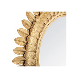 Atmosphera, Createur D'Interieur Miroir métal doré feuilles d'or rond 70 cm Atmosphera