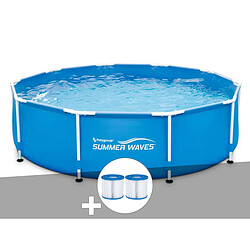 Piscine tubulaire Summer Waves Active Frame Pool ronde 4,57 x 0,84 m + 6 cartouches de filtration