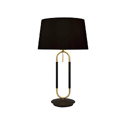 Searchlight Lampe de table Jazz Plastique,velours,acier doux Noir,laiton satiné,Noir 1 ampoule 47cm