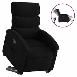 Maison Chic Fauteuil Relax pour salon, Fauteuil inclinable électrique noir tissu -GKD30047