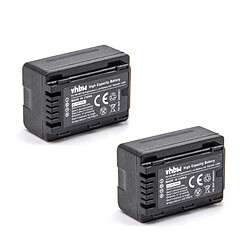 vhbw 2x Li-Ion batterie 1600mAh (3.6V) avec puce d'information pour appareil photo DSLR comme Panasonic VW-VBT190