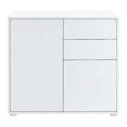 Acheter Helloshop26 Commode avec 2 tiroirs 2 portes 74 x 79 x 36 cm blanc brillant 03_0006817