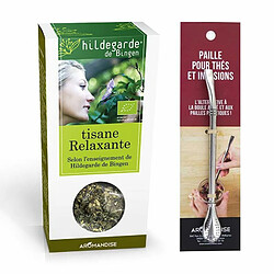 Aromandise Tisane bio relaxante + paille inox avec filtre