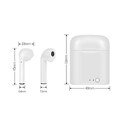 YP Select I7 Mini casque Bluetooth Casque sans fil intelligent pour téléphone bilatéral - Blanc I7_mini pas cher