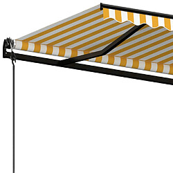 Acheter vidaXL Auvent rétractable automatique 600x350 cm Jaune et blanc