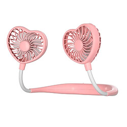 Ventilateur de cou Suspendu Paresseux Love Heart Ventilateur de Refroidissement USB Portable Refroidisseur d'Air Lumineux