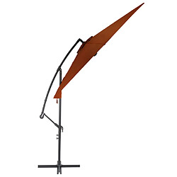 Avis Helloshop26 Parasol déporté avec mât en aluminium 300 cm orange 02_0008505