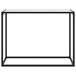 Maison Chic Table console | Meuble d'entrée | Table d'appoint Blanc 100x35x75 cm Verre trempé -GKD75412