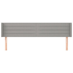 Avis Maison Chic Tête de lit scandinave avec oreilles,meuble de chambre Gris clair 163x16x78/88 cm Tissu -MN67619