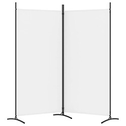 Acheter vidaXL Cloison de séparation 2 panneaux Blanc 175x180 cm Tissu