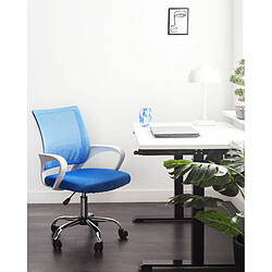 Beliani Chaise de bureau Bleu SOLID