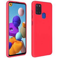 Avizar Coque Samsung Galaxy A21s Silicone Semi-rigide Finition Soft Touch Rose Fuschia