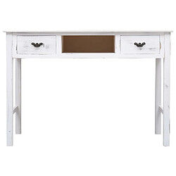 Avis vidaXL Table console Blanc antique 110 x 45 x 76 cm Bois