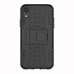 Avis Wewoo Coque Pneu Texture TPU + PC antichoc pour iPhone XR, avec support (Noir)