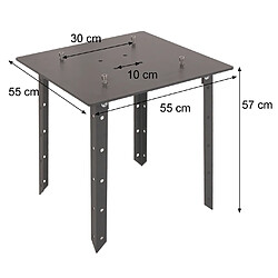 Mendler Plaque de base pour parasol XXL HWC-D20, A96 et Meran Pro, métal 24kg