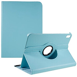 Etui en PU support rotatif anti-chute avec élastique avec support pour votre iPad 10.9 (2022) - bleu clair