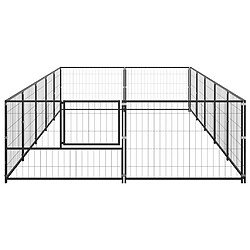 Avis Helloshop26 Chenil extérieur cage enclos parc animaux chien noir 10 m² acier 02_0000485