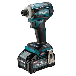 Makita - Visseuse à chocs 220 Nm XGT 40 Vmax Li-Ion 2x 4.0 Ah 1/4"Hex avec Makpac II - TD001GM201