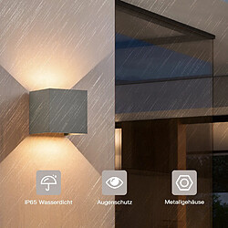 Avis NETTLIFE Applique LED 5W,4 pièces -Lampe Murale Extérieur/Intérieure gris,double faisceau réglable étanche IP65 230V 3000K