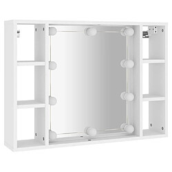 Helloshop26 Armoire à miroir avec led 76 x 15 x 55 cm blanc 02_0006656