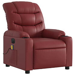 Avis Maison Chic Fauteuil Relax pour salon, Fauteuil de massage inclinable électrique rouge bordeaux -GKD77393