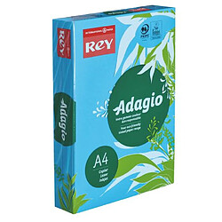 Ramette papier couleur Rey Adagio couleurs intenses A4 80 gr - 500 feuilles - bleu vif