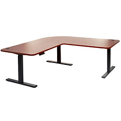 Decoshop26 Bureau d'angle table d'ordinateur réglable en hauteur électriquement 178x178cm 04_0002503