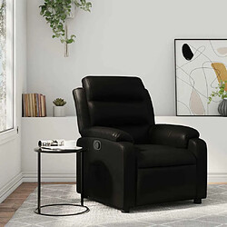 Maison Chic Fauteuil Relax pour salon, Fauteuil inclinable Noir Similicuir -GKD21986