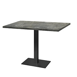 Restootab Table 120x70cm - modèle Milan pierre métallisée 