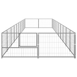 Acheter Helloshop26 Chenil extérieur cage enclos parc animaux chien argenté 20 m² acier 02_0000250