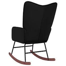 Acheter vidaXL Chaise à bascule Noir Velours et PVC