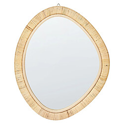 Beliani Miroir ZAATARI Rotin Naturel