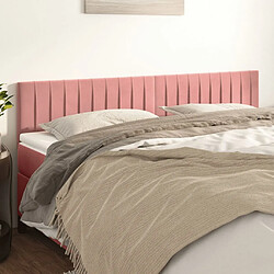 Maison Chic Lot de 2 Têtes de lit design pour chambre - Décoration de lit Rose 90x5x78/88 cm Velours -MN38669