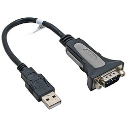 USB 2.0 - câble adaptateur sériel, InLine®, USB A à 9 broches SubD prise, 25cm