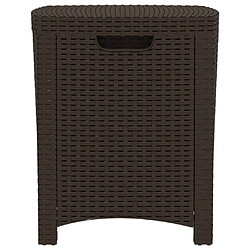 Avis vidaXL Boîte de rangement de jardin 39x39x46 cm Rotin PP Marron