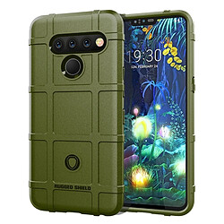 Wewoo Coque Housse TPU antichoc à couverture complète pour LG V50 ThinQ (vert armée)