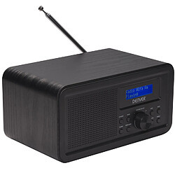 Denver DAB-30BLACK Radio portable 1W RMS - Personnel Numérique Noir, DAB + radio numérique, Fonctionne sur 230V ou piles