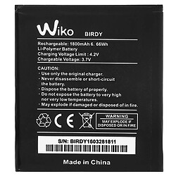 Avis Batterie Wiko Birdy 1800mAh - Batterie d'origine Wiko