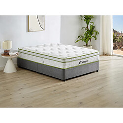 Vente-Unique Matelas 140 x 190 cm ressorts ensachés 5 zones et coutil bambou ép.28cm - PASIR de YSMÉE